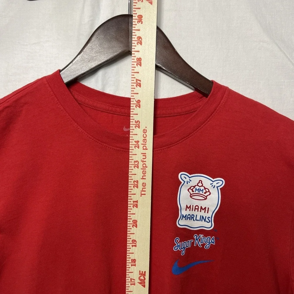Nike Miami Marlins Sugar Kings Baseball T-Shirt Red Heritage MiLB Medium - Picture 6 of 8